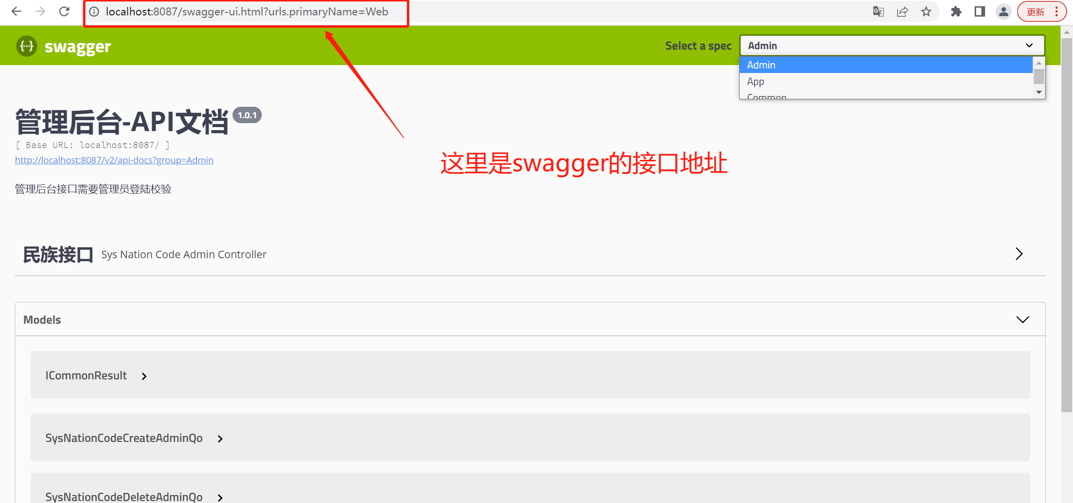 swagger接口地址截图